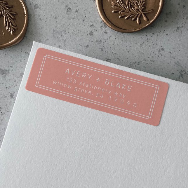 Étiquettes d'adresse de retour de l'appât AVERTISS (AVERY Minimal Blush Peach Return Address Labels)
