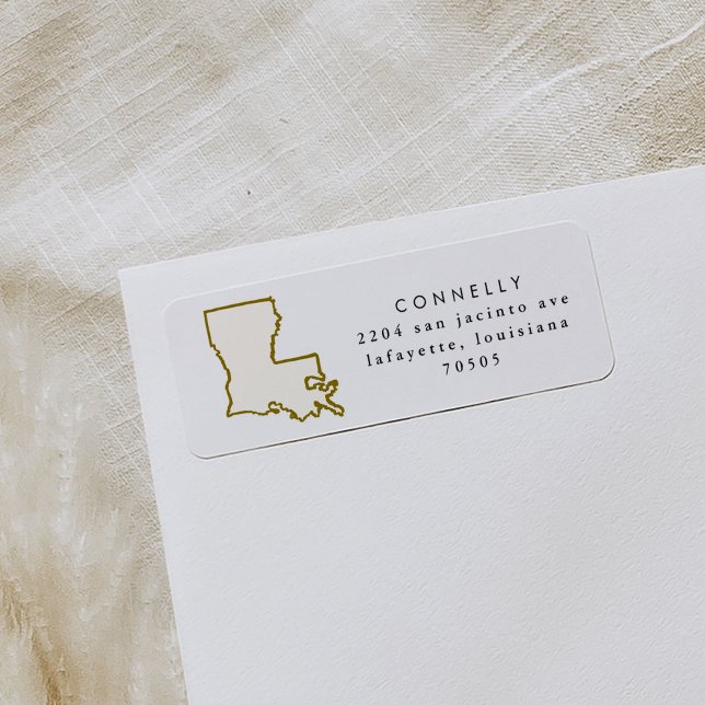 Étiquettes d'adresse de retour de l'État de Louisi (Louisiana state return address labels.)