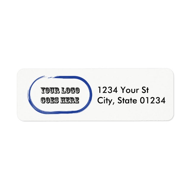 Étiquettes d'adresse de retour de logo personnalis (Devant)