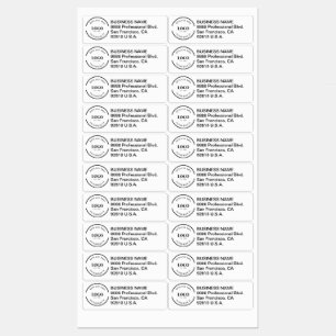 Étiquettes d'adresse de retour de logo personnalis