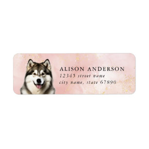 Étiquettes d'adresse de retour de malamute en Alas