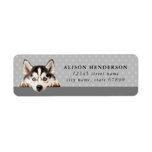 Étiquettes d'adresse de retour de malamute en Alas