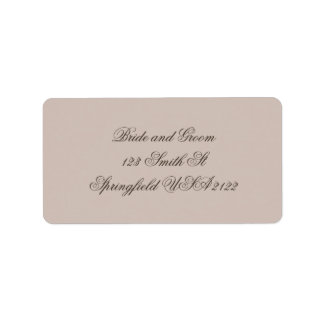 Étiquettes d'adresse de retour de mariage d'art fi