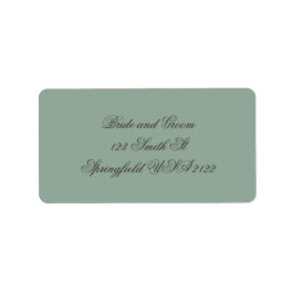 Étiquettes d'adresse de retour de mariage d'art ra