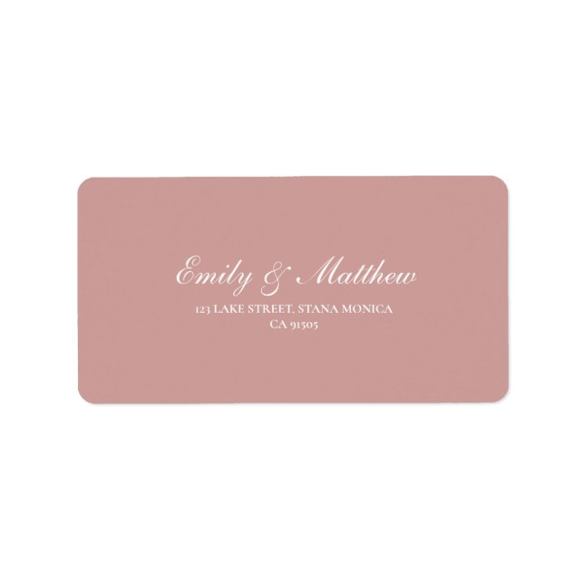 Étiquettes d'adresse de retour de Mariage floue (Devant)