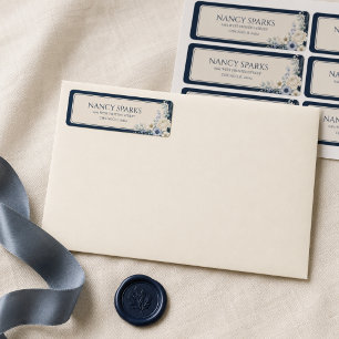 Étiquettes d'adresse de retour de mariage Hiver