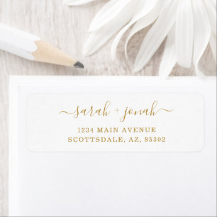 Étiquettes d'adresse de retour de Mariage personna