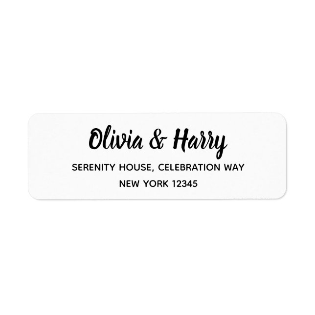 Étiquettes d'adresse de retour de Mariage personna (Devant)