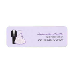 Étiquettes d'adresse de retour de mariée et de cha