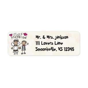 Étiquettes d'adresse de retour de mignonne juste m