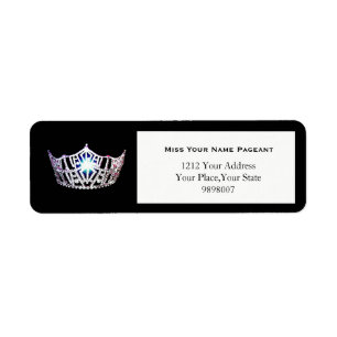 Étiquettes d'adresse de retour de Miss America Sil