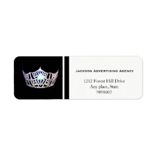 Étiquettes d'adresse de retour de Miss America Sil