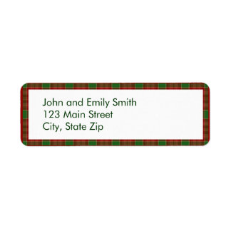 Étiquettes d'adresse de retour de Noël
