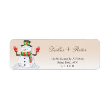 Étiquettes d'adresse de retour de Noël
