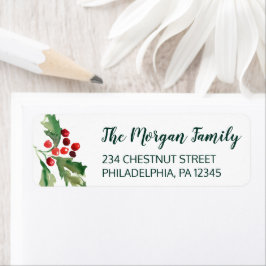 Étiquettes d'adresse de retour de Noël