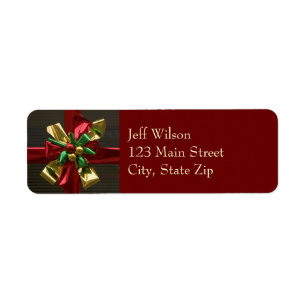 Étiquettes d'adresse de retour de Noël