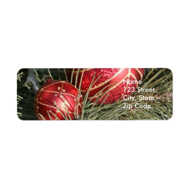 Étiquettes d'adresse de retour de Noël ou Favorise (Devant)