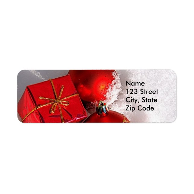 Étiquettes d'adresse de retour de Noël ou Favorise (Devant)