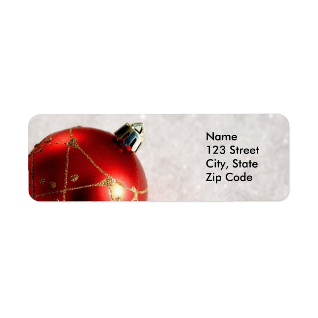 Étiquettes d'adresse de retour de Noël ou Favorise (Devant)