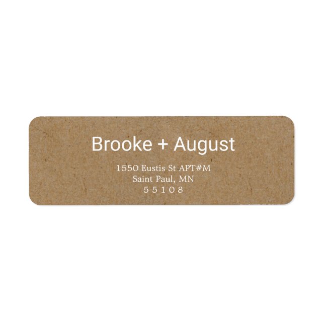 Étiquettes d'adresse de retour de police blanche d (Devant)