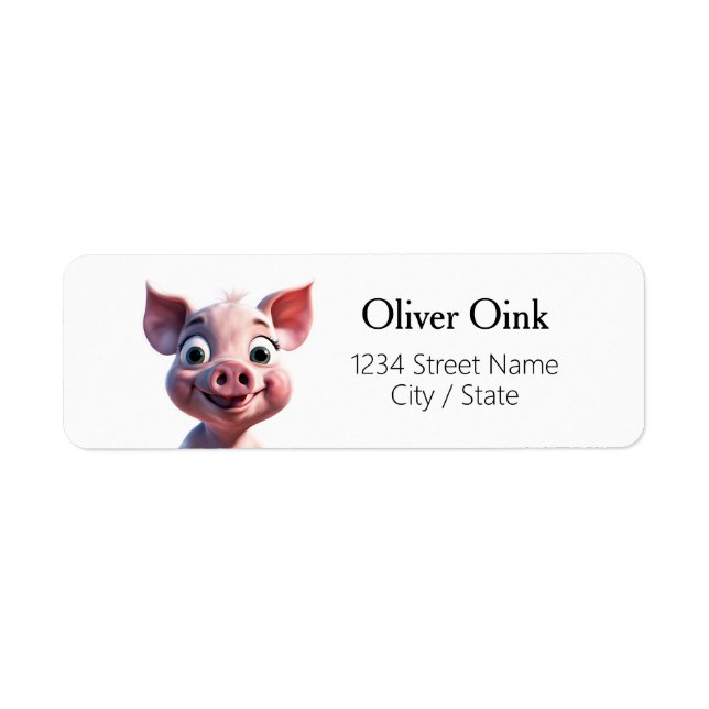 Étiquettes d'adresse de retour de porc (Devant)