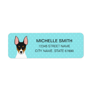 Étiquettes d'adresse de retour de Rat Terrier