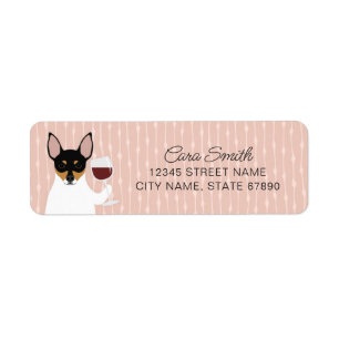 Étiquettes d'adresse de retour de Rat Terrier