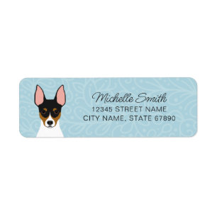 Étiquettes d'adresse de retour de Rat Terrier