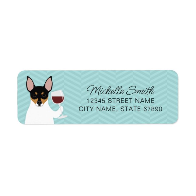 Étiquettes d'adresse de retour de Rat Terrier (Devant)