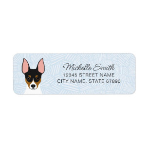 Étiquettes d'adresse de retour de Rat Terrier