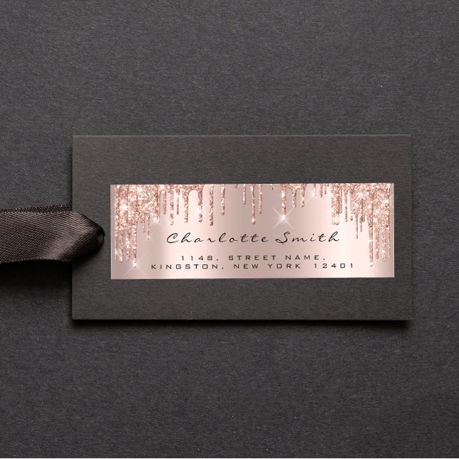 Étiquettes d'adresse de retour de Rose flush (Créateur téléchargé)