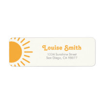 Étiquettes d'adresse de retour de soleil | Adresse