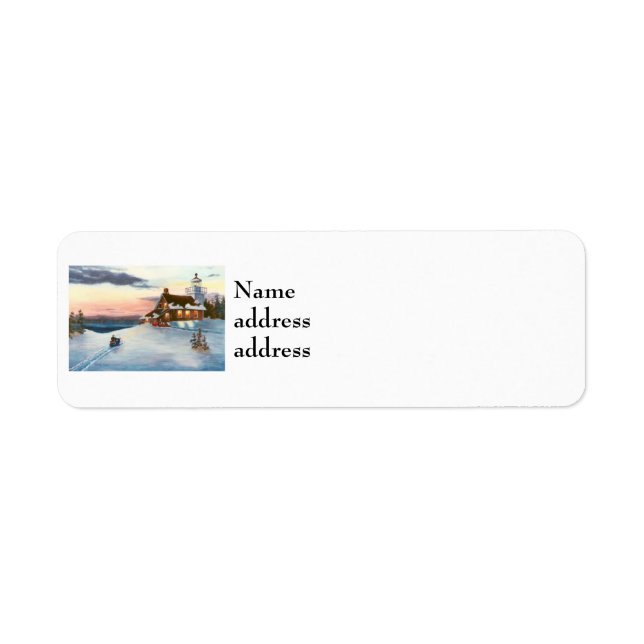 Étiquettes d'adresse de retour de Sunset Polaris (Devant)
