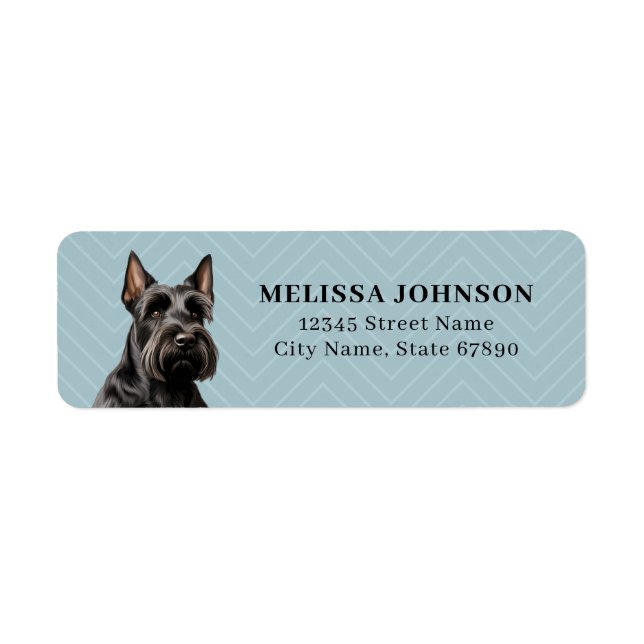 Étiquettes d'adresse de retour de Terrier écossais (Devant)