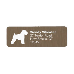 Étiquettes d'adresse de retour de Terrier rouillé