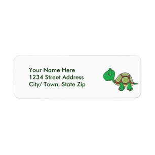Étiquettes d'adresse de retour de tortue