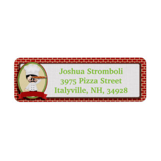 Étiquettes d'adresse de retour de type pizza
