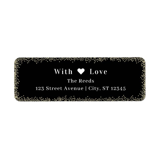 Étiquettes d'adresse de retour de vacances brillan (Devant)