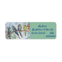 Étiquettes d'adresse de retour des bougies bleues
