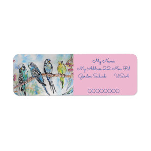 Étiquettes d'adresse de retour des bougies bleues