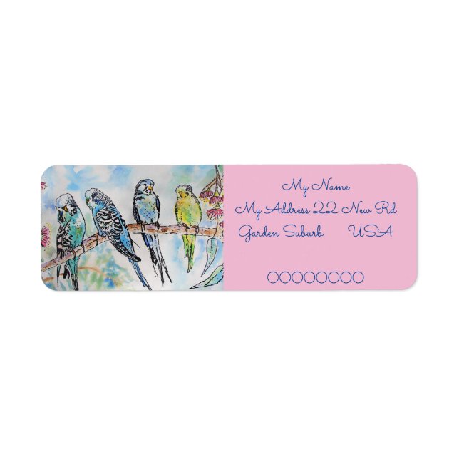 Étiquettes d'adresse de retour des bougies bleues (Devant)
