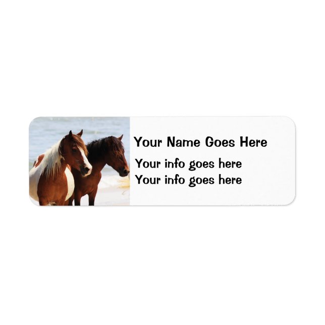 Étiquettes d'adresse de retour des chevaux (Devant)