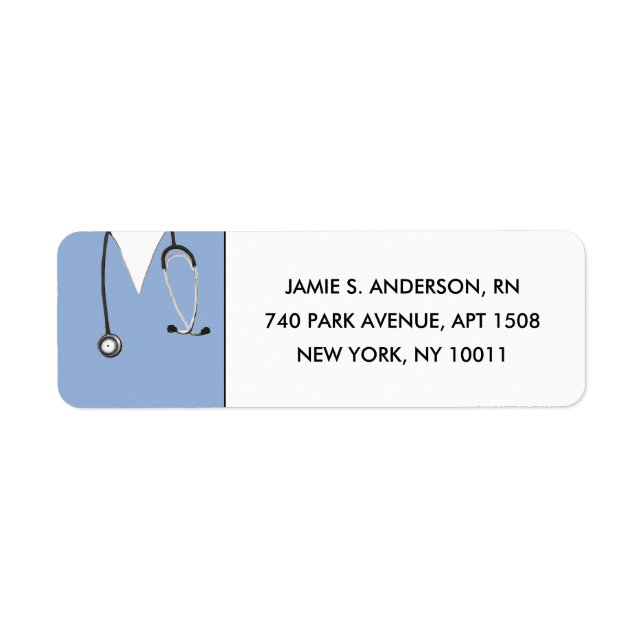 Étiquettes d'adresse de retour des infirmières (Devant)