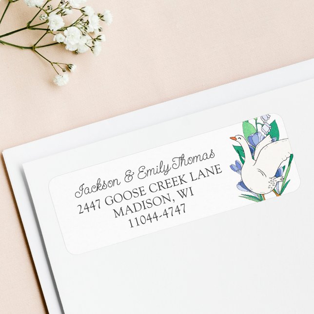 Étiquettes d'adresse de retour d'oie idiote (Créateur téléchargé)