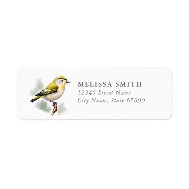 Étiquettes d'adresse de retour d'oiseaux (Devant)