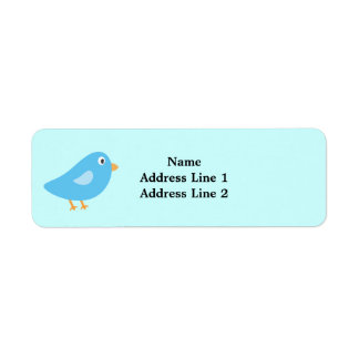 Étiquettes d'adresse de retour d'oiseaux bleus
