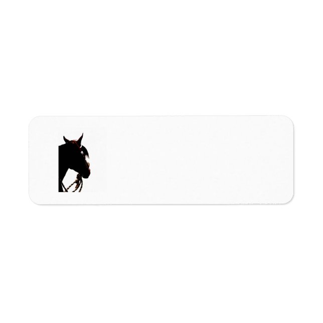 Étiquettes d'adresse de retour du cheval occidenta (Devant)