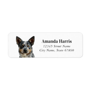 Étiquettes d'adresse de retour du chien de bétail 
