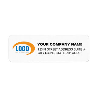 Étiquettes d'adresse de retour du logo commercial