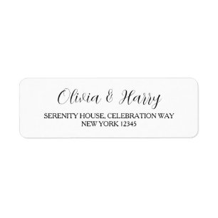 Étiquettes d'adresse de retour du Mariage blanc ch